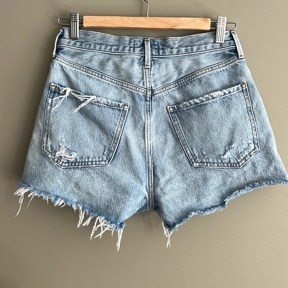 AGOLDE Jaden Distressed Jean Shorts in Surreal size 26 - Picture 13 of 15